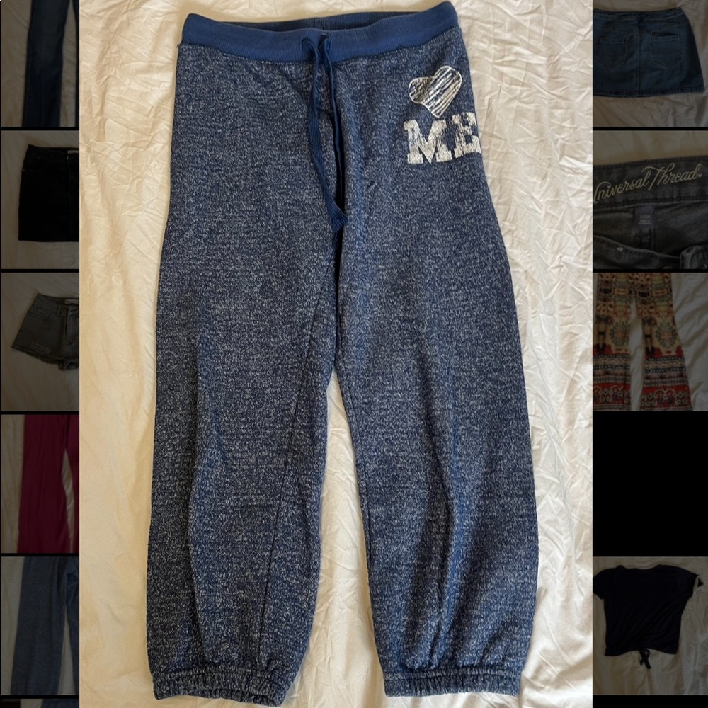 Blue sweatpants